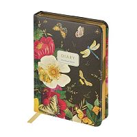 Ежедневник н/д А6 120л. BV кож.зам. "Fauna. Бабочки" 3-745/23 тв.обл.,зол.срез,беж.бум.,лин.