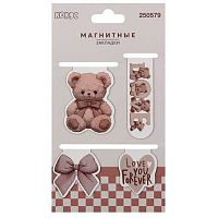 Закладки магнитные КОКОС "Bear" (4шт) 250579 картон