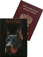 Обложка д/паспорта Миленд "Доберман" ОП-0422 ПВХ
