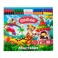 Пластилин 10цв.,150гр. Creativiki ПЛ10КР