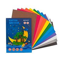 Картон цв. А4 12л.12цв. Schoolformat КЦН12Л12Ц-ШК в папке