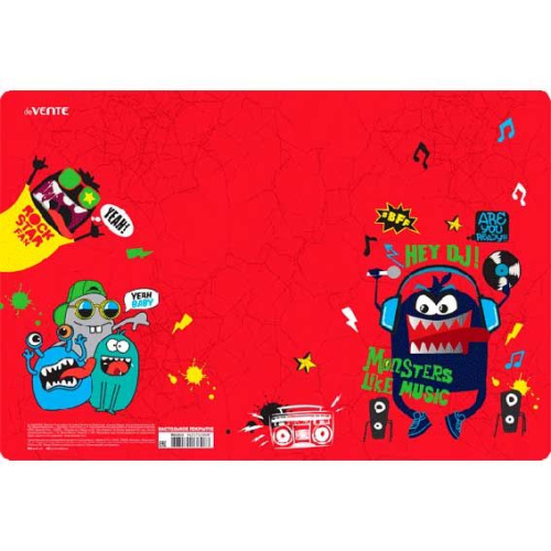 Покрытие настольное deVENTE 43*29см "Monsters Like Music" 8061110 пластик,500мкм