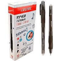 Ручка гелевая "Пиши-Стирай" deVENTE "School" 5051319 чёрная,0,7мм,с 2-мя ласт.,п/прозр.чёрн.корп.