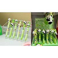 Ручка детск. авт. гелевая КОКОС JIANDAN "Panda" 252111 синяя,0,5мм,игольч.,асс.