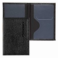 Обложка д/паспорта КЛЕРК "Elephant" 213912 чёрная,кож.зам.,поролон,тисн.отстрочка