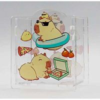 Подставка-стакан д/пиш.принадл. КОКОС "Капибара" 251888 акрил,80*95мм