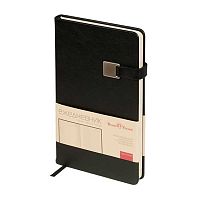 Ежедневник н/д А5 136л. BV кож.зам. "Premier" 3-686/05 чёрный,беж.бум,магнит.хляст.