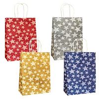 Пакет подар. бум. крафт ПГС "Звёзды" 18*25см Р10846-17 Акпб536-Т