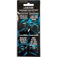 Закладки магнитные deVENTE "Super Turbo" 8065610 (4шт) блист.