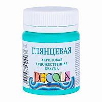 Краска акриловая  50мл ЗХК "Декола" мятная матовая 14328735
