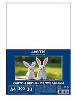 Картон белый мелов. А4 20л. deVENTE "Hobby Creative" 8115503 пластик.уп.
