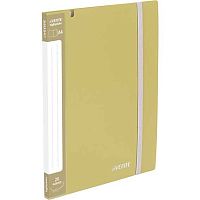 Папка с вкладышами/ 20 deVENTE А4 "sigNATURE" 3101501 оливковая,факт."ткань",650мкм,вкл.30мкм