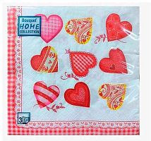 Салфетка бум. Bouquet Home Collection Classic "Прекрасные сердца" 25325 (20шт),3-х сл.,33*33см