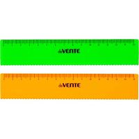 Линейка 15см deVENTE 5091419 неон.,пластик.,волн.край