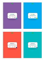 Записная книжка А4  96л. ХАТ спираль "Клик" ECO,класс "С",мел.карт.,тисн.,асс.