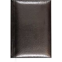 Записная книжка А5  80л. ATTOMEX "Visa" 2251544 кож.зам.,чёрная,бел.бум.,клетка,поролон