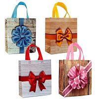 Пакет подар. нетканый ПГС 32*36*12см "Бант" Тсш83