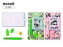 Набор подар. MAZARI "Панда" M-1560 (блокн. 10,5*8см 43л.+8-ми цв.авт.шар.руч.,маркер,скотч дек)асс