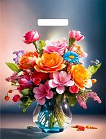 Пакет выруб. 31*40см "Цветочный коктейль" 775-1054 глянц.