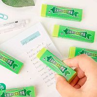 Ластик Inmorning "Mint scented" LA MK-8730 ПВХ,7,5*2*1,1см,аромат.(мята),карт.держ.