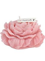 Свеча декор.аромат. белого персика Миленд "Пион" УД-7699 пудровая,7*6*3.5см