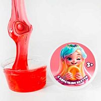 Лизун Слайм "Стекло" с колечком красный  50гр. 00-00512591