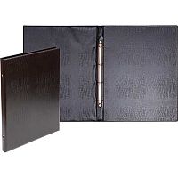 Папка 4 кольца 30мм deVENTE А3 3081502 черная,кож.зам.