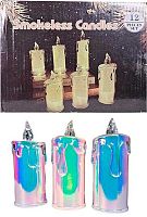 Светодиоидная свеча цветная ИГРУНЫ NG043 асс.
