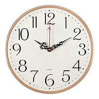 Часы настенные "Классика. Рубин" 2524-001 круг,основ.бежев.,d=25см