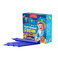 Свеча Микрос "Фонтан настольный" (4шт) 12см 30сек. джТS12-30Г голубой