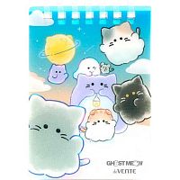 Блокнот А7  80л. deVENTE спираль "Ghost Meow" 2350504 пластик.обл.,асс.