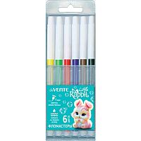 Фломастеры  6цв. deVENTE "Little Rabbit" 5080622 невент.колп.,пластик.блист.
