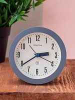 Часы-будильник АЛЕФ "Honey time" 8392-EK-01 серый,10*10см