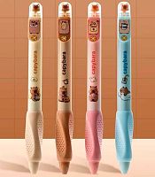 Ручка гелевая авт. Inmorning "Capybara" G YML-343B синяя,0,5мм,резин.грип,асс.