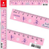 Линейка 16см deVENTE "Ballet Academy" 5091521 пластик,дизайн.