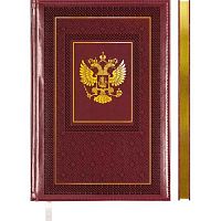 Бизнес-блокнот А4  60л. deVENTE кож.зам. "Symbol" 2056444 бордо,клетка,зол.срез,крем.бум.,подар./к