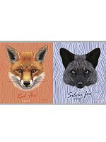 Тетрадь 48л. (клетка) Проф-Пресс спираль "Мордочки лис" 48-3586 цв.мелов.обл.