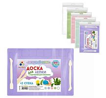 Доска для лепки А4 ПЧЕЛКА ДЛ-021 "Нежный микс" цв.асс.,2стека,отдел.д/пластилина