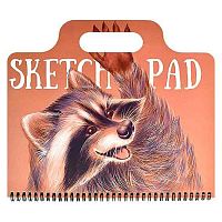 Скетчпад 295*260мм  60л. ФЕНИКС спираль "Енот" 59741 блок-бел.офсет,120г/м2