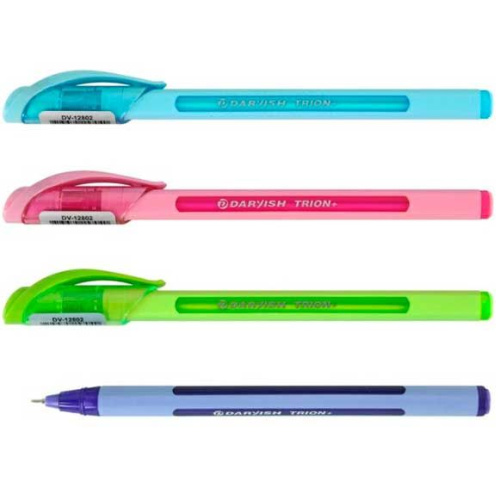 Ручка шар. Darvish "Trion+" SR-12802 синяя,0,7мм,трёхгр.софт-тач.корп.,асс.