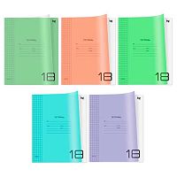 Тетрадь 18л. (клетка) BG пластик.обл. "UniTone. MIX" 08928