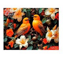 Пазлы  500 Рыжий кот "Золотые птицы" П500-7617