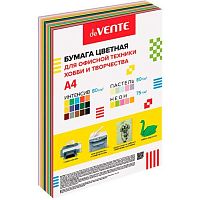 Бумага А4 д/офисной техники deVENTE 200л. 15цв.интенсив+5цв.неон+5цв.пастель 2072509 75г/м2,80г/м2
