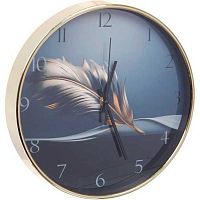 Часы настенные "Тёмное перо" 118-0184 золотистый корп.,30см