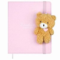 Дневник 1-11кл. ФЕНИКС тв.обл. "Игрушка мишка розовый" 72525 кож.зам "бьянчини",блинт.тисн.