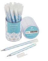 Ручка гелевая BV UniWrite "Light Blue Polka Dots" 20-0305/01 синяя,0,5мм