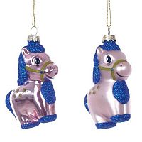 Игрушка ёлочная REMECO Символ года 2026 "Лошадка" 826568 стекло,7*3,5*9,5см,асс.