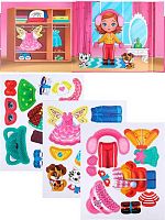 Книжка с магнитами Рыжий кот "Модница" ИМ-0831 3листа,35магнит.дет.,445*200*2мм