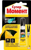 Клей универсальный   3гр. "Супер Момент специальный секундный" водостойкий 1765969