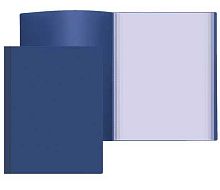 Папка с вкладышами/ 20 ATTOMEX А4 3101402 синяя,непрозр.,фактура "песок",500мкм 